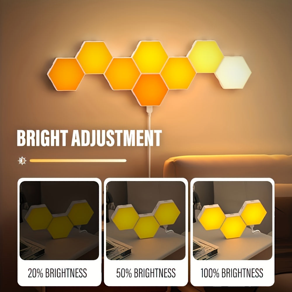 Nimzo RGB LED Hexagon Wall Lights