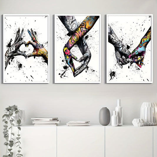 Nimzo Graffiti Love Holding Hands/Home Decoration Painting