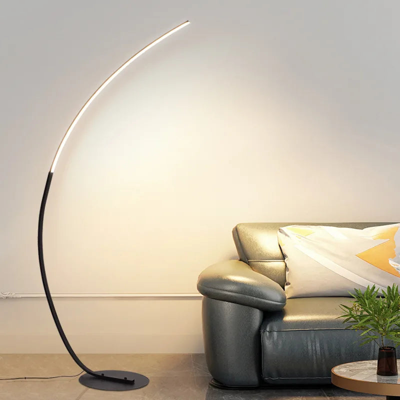 Nordic LED Corner Floor Lamp Simple Black White Floor Light For Dining Room Living Room Bedroom Study Home Decor Stand Light