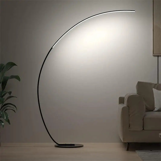 Nordic LED Corner Floor Lamp Simple Black White Floor Light For Dining Room Living Room Bedroom Study Home Decor Stand Light