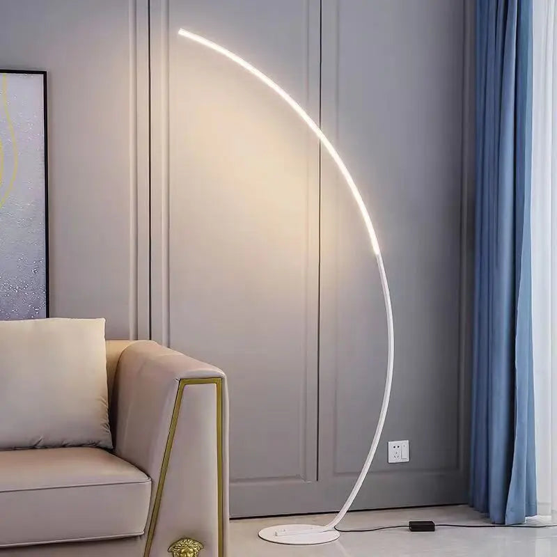 Nordic LED Corner Floor Lamp Simple Black White Floor Light For Dining Room Living Room Bedroom Study Home Decor Stand Light